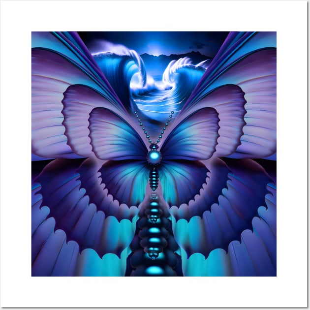 Tsunami Butterfly Wall Art by Nuletto